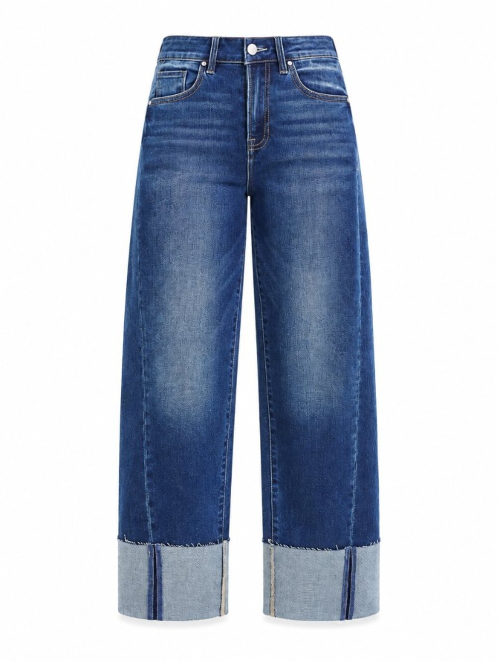 RISEN Slouchy Crop Barrel Cuffed Jeans New | #11